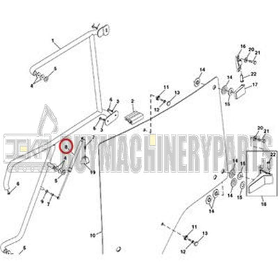 Gas Operated Cylinder RE234165 for John Deere Tractor 7720 7815 7820 8110 8400 8420 8520 9300T