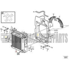 Hydraulic Oil Cooler VOE11890332 for Volvo Backhoe Loader BL60 BL70 BL71