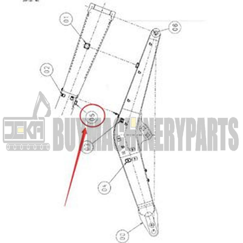 Boom Bushing 4445478 for Hitachi ZX70 ZX70-3 ZX75UR-3 ZX75US-3 ZX80LCK ZX80LCK-3 ZX85USB-3 Excavator