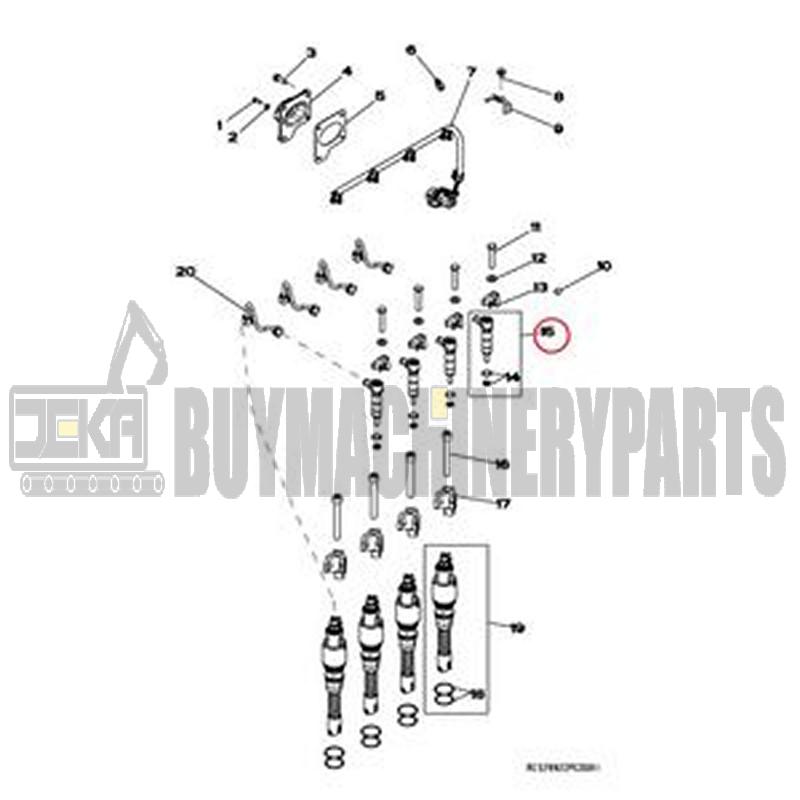 Fuel Injector RE529390 for John Deere Engine 4024 5030 Tractor 520 4720 5030 5065M 5075M Loader 244J 304J 318D 319D 320D 323D 324J 326D