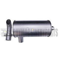 Muffler 4255658 4649870 with Clamp and 2Pcs U-Bolt for Isuzu Engine 4BG1 Hitachi Excavator EX120-2 EX120-3 EX100WD-2 EX100WD-3