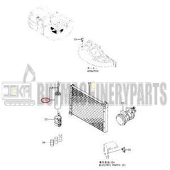 A/C Receiver Drier 4358565 for Hitachi Excavator EX100-5 EX120-5 EX135USR EX200-5 EX210H-5