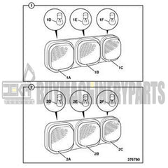 Rear Lamp Lens Set 700/50072 700/50073 700/50074 for JCB Telescopic Handler 528-70 550-140 540