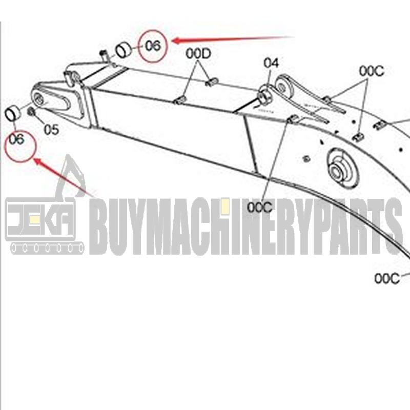 Boom Bushing 4692692 for John Deere 245GLC 230GW Excavator