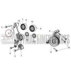 Accessory Belt Tensioner 04627038AA 4627038AA for 2012-2018 Jeep Wrangler JK 6 Cylinder 3.6L