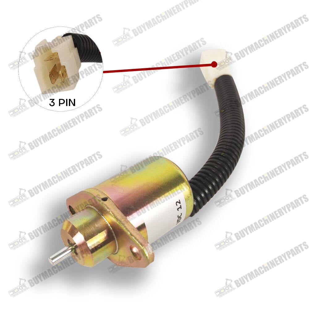 Fuel Shut Off Solenoid Valve Fit for Kubota D1105 Woodward Yanmar Diesel 12V New