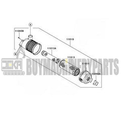 Air Filter Kit MIA11921 and Housing Assembly MIA11256 for Kawasaki Engine FX751V-BS04 John Deere Zero Turn Lawn Mower