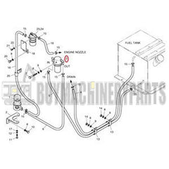 Water Separator MM130552 for Doosan SOLAR 015PLUS Hyundai R15-7 R16-7 R16-9 R18-9 R22-7 R25Z-9A R27Z-9 R28-7 R35-7 R36N-7