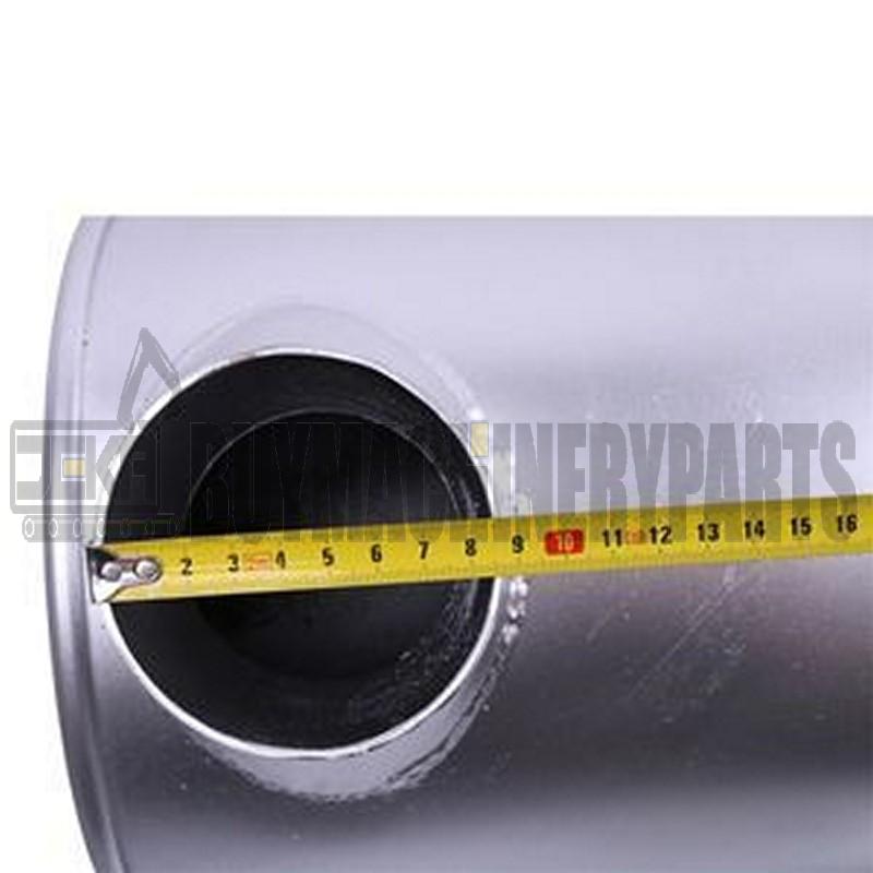 Muffler 6738-11-5510 with Clamp and 2Pcs U-Bolt for Komatsu Engine 6D102 Excavator PC200-7 PC220-7 PC210-7 PC240-7 PC228-3 PC230-7 PW180-7