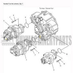 For Komatsu Wheel Loader WA600-3 WA600-3D WA600-3LK Hydraulic Pump 705-53-42010