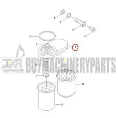 Fuel Filter Head 3915238 3915240 for Cummins Engine 4B3.9 6B5.9 6C8.3