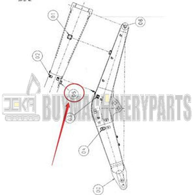 Boom Bushing 4445478 for Hitachi ZX70 ZX70-3 ZX75UR-3 ZX75US-3 ZX80LCK ZX80LCK-3 ZX85USB-3 Excavator