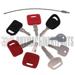 8 Pcs Ignition Key for John Deere Komatsu Hitachi CASE Briggs & Stratton HusqvarnaKohler Heavy Construction Equipment