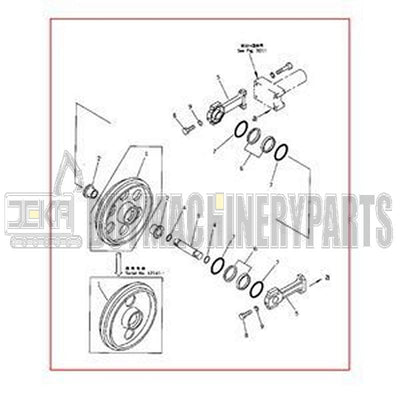 Conjunto de rueda guía delantera 20T-30-X1210 para excavadora Komatsu PC40-6