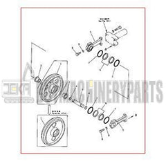 Front Idler Assembly 20T-30-X1210 for Komatsu Excavator PC40-6