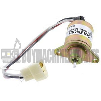 12V Fuel Shut Off Shutdown Solenoid 119653-77950 for Yanmar Engine 3TNE84 3TNE74 3TNV76 John Deere Tractor X495 X595 X740 4110 4115 1435 1445 1545 1565