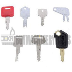 7 Pcs Ignition Key for Caterpillar CAT John Deere Hitachi CASE JCB Hyster Komatsu Bobcat Heavy Equipment