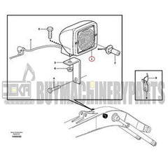 Work Lamp VOE11039846 for Volvo A25D A30D A35D EC135B EC140 EC210B EC235C EC250D EC360 EC460 EC700B EW130 EW140E EW230C