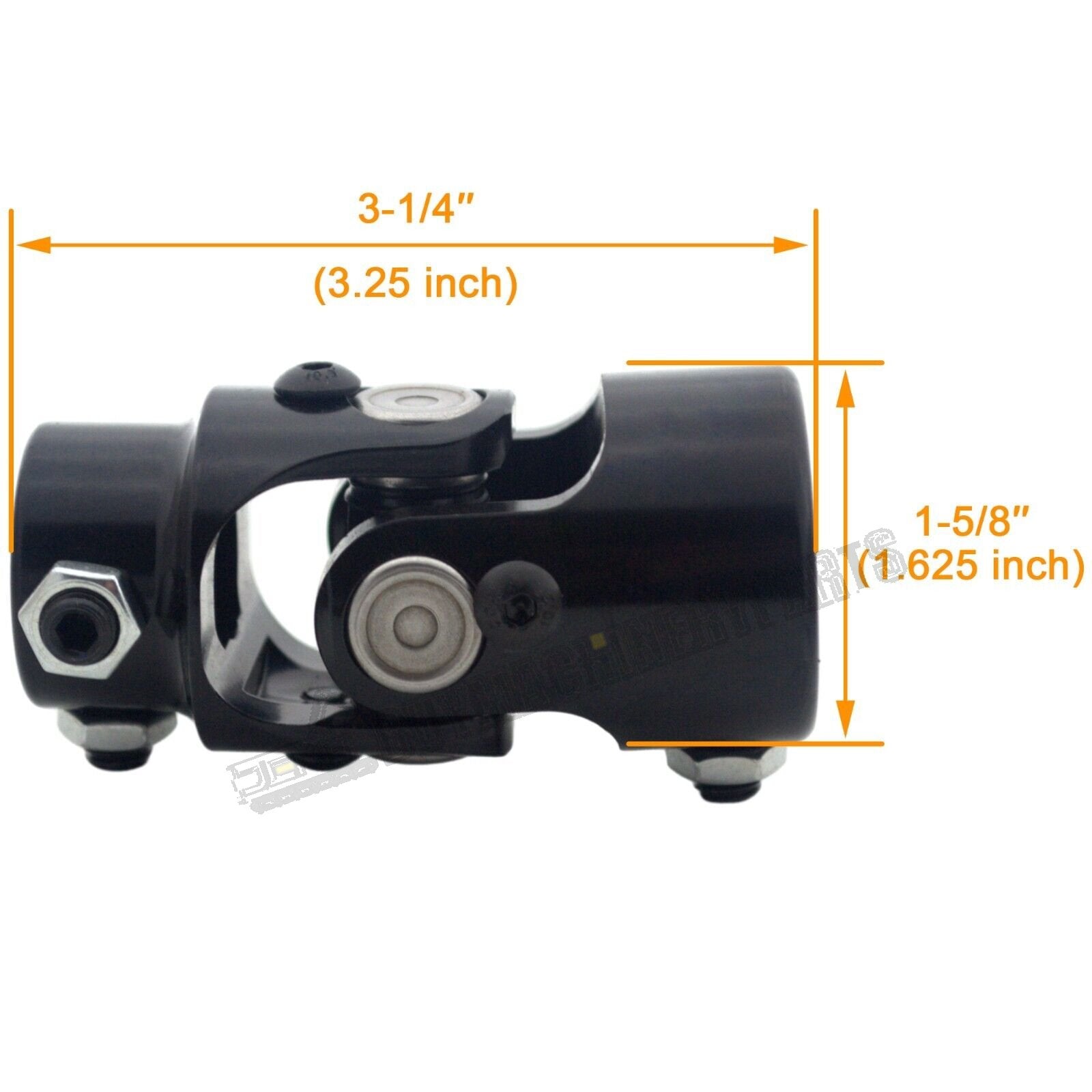 1" 48 Spline X 3/4" DD Steering Shaft Steering Column U Joint Coupler Black NEW - Buymachineryparts