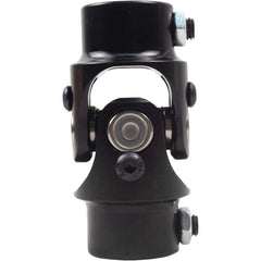 5/8"-36 Spline X 3/4" DD Black Steering Universal Joint Single U Joint Shaft, Total Length: 83mm (3-1/4")