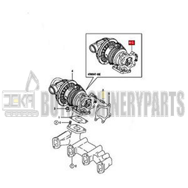 Turbo RHF4 Turbocharger 129508-18021 for Yanmar Engine 4TNV84T