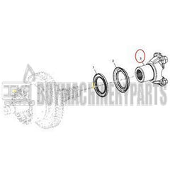 Universal Joint Yoke AT326544 for John Deere Backhoe Loader 210LE 210LJ 310E 310J 310SG 315SE 325SL