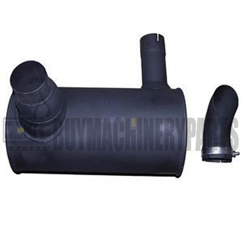 Muffler 6754-11-5310 with Clamp and 2Pcs U-Bolt for Komatsu Engine 6D107E Excavator PC200-8 PC220-8 PC240-8 PC200LC-8 PC210-8K PC210LC-8 PC230NHD8
