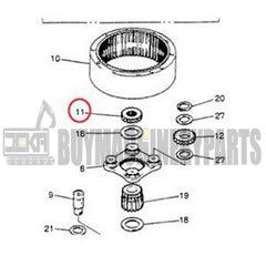 Swing Motor Sun Gear 2401P624 for Kobelco Excavator K907 K907D K907LC MD200BLC