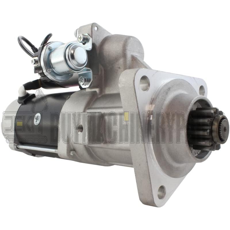 24V Starter Compatible with Doosan Wheel Loader Excavator & Log Loader with DL08 Engines 2005-2017 Replaces 19080026 300516-00056B 300516-00056C 65.26201-7073 65.26201-7073C