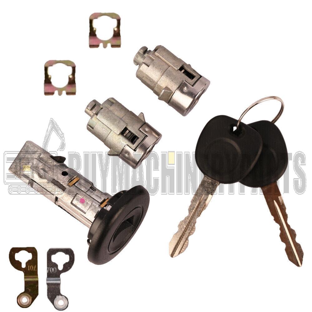 Ignition Key Switch Cylinder &amp; 2 Door Lock Set 2 SAME KEYS MATCHED For Chevy