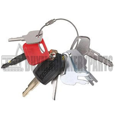 7 Pcs Ignition Key for Caterpillar CAT John Deere Hitachi CASE JCB Hyster Komatsu Bobcat Heavy Equipment