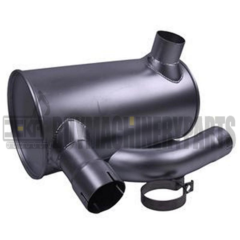 Muffler 6738-11-5510 with Clamp and 2Pcs U-Bolt for Komatsu Engine 6D102 Excavator PC200-7 PC220-7 PC210-7 PC240-7 PC228-3 PC230-7 PW180-7