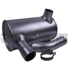 Muffler 6738-11-5510 with Clamp and 2Pcs U-Bolt for Komatsu Engine 6D102 Excavator PC200-7 PC220-7 PC210-7 PC240-7 PC228-3 PC230-7 PW180-7
