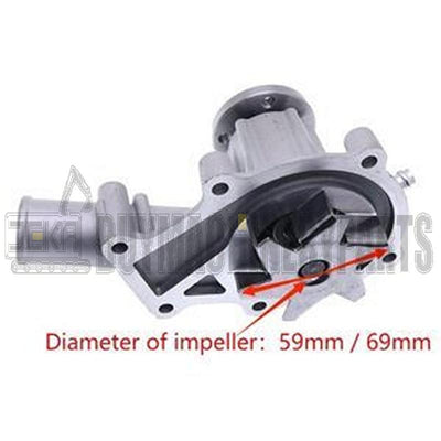 Water Pump 16251-73032 & Thermostat 1E401-73012 for Kubota Engine D1005 D1105 D1305 D905 V1305 V1505 Tractor B1700 B21 B2100 B2400