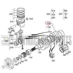 Crankshaft 16805-23012 for Kubota Engine D782 Excavator KX016 U15 Tractor G2160 G21HD GR2110 GR2120AU GR2100