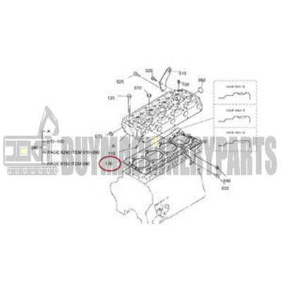 Cylinder Head Gasket YF1-C0200-36-10 for Yamaha Generator EDL30000SE