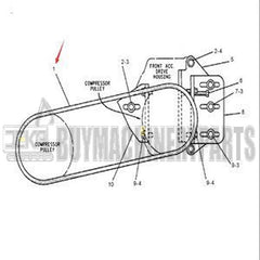 V Belt 2614B166 for Perkins Engine 1004-40T 1006-6 1103C-33 1104C-4 1104D-44 6.354 6.3541 6.3542