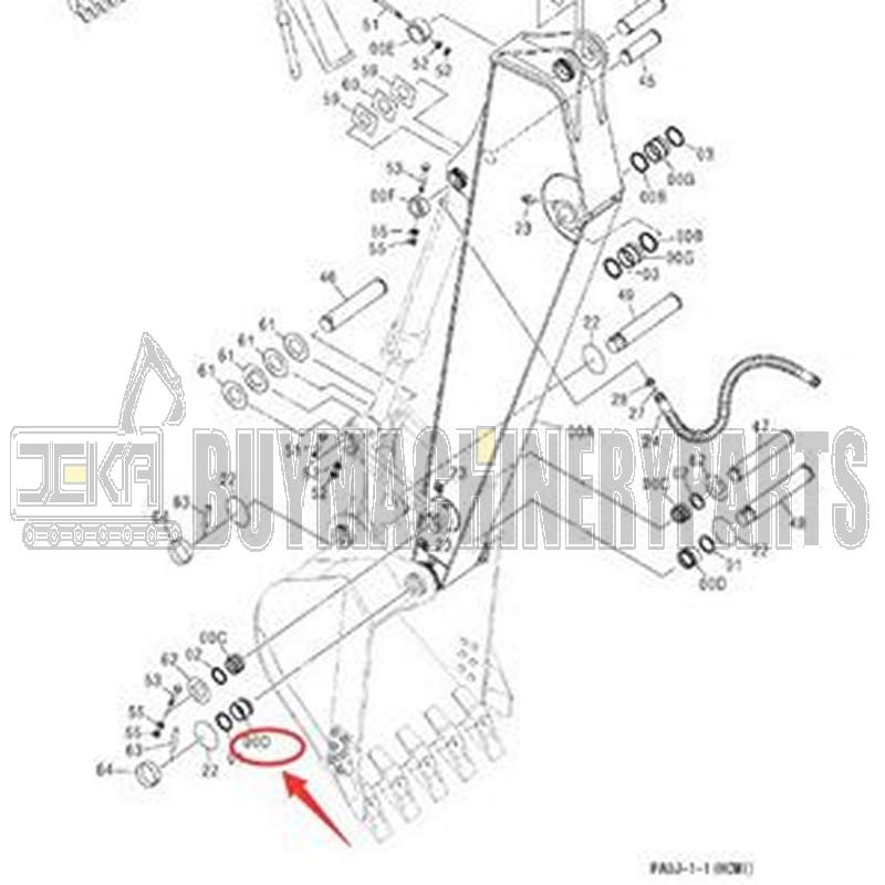 Arm Bushing 4409178 for John Deere 160C 160DLC 160GLC 180 180GLC 190DW 190GW 200CLC 200DLC 210 210G 220DW