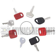 8 Pcs Ignition Key for John Deere Komatsu Hitachi CASE Briggs & Stratton HusqvarnaKohler Heavy Construction Equipment