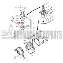 Thermostat 31646-02200 for Mitsubishi Engine S4S S4E 4DQ7 Hyundai R160LC-9S R170W-9S R180LC-9S R180W-9S