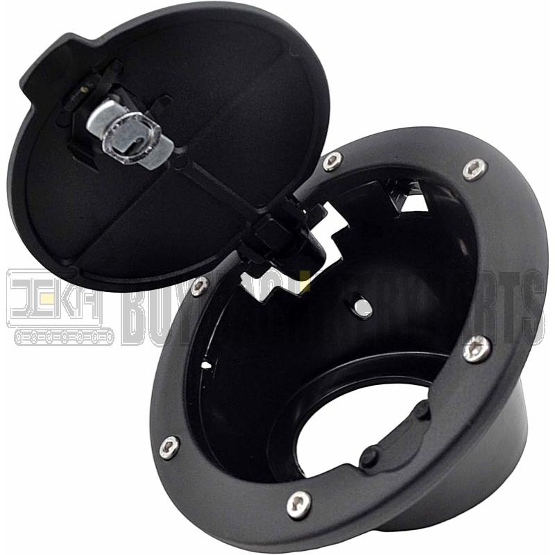 Fuel Tank Door Cover Cap with Keys for Jeep Wrangler JK 2007-2017, Compatible with Unlimited 2 Doors and 4 Doors 2007-2017