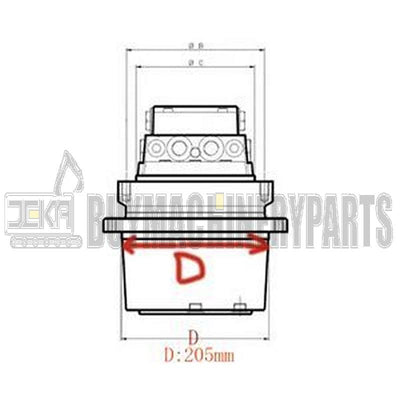 Conjunto de motor de desplazamiento RD118-61290 RD138-61292 para Kubota KX121-3 KX121 KX121-3S KX121-3ST