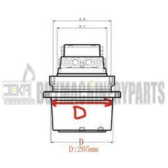 Travel Motor Assembly RD118-61290 RD138-61292 for Kubota KX121-3 KX121 KX121-3S KX121-3ST