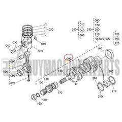 Crankshaft for Kubota Engine D905 Zero Turn Mower ZD326P ZD326S