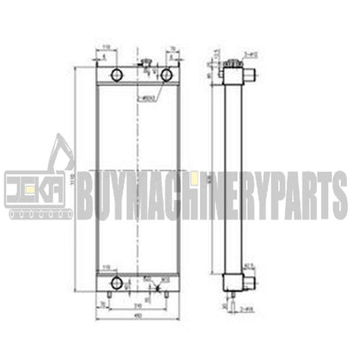 For Komatsu Dump Truck HM250-2 HM300-2 Water Tank Radiator Core ASS'Y 56D-03-21221