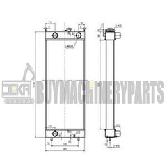 For Komatsu Dump Truck HM250-2 HM300-2 Water Tank Radiator Core ASS'Y 56D-03-21221