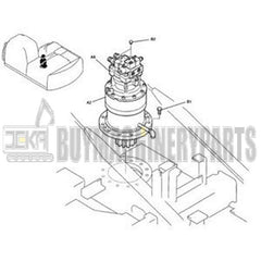 Swing Motor Assembly YN15V00026F7 for New Holland Excavator E215 EH215