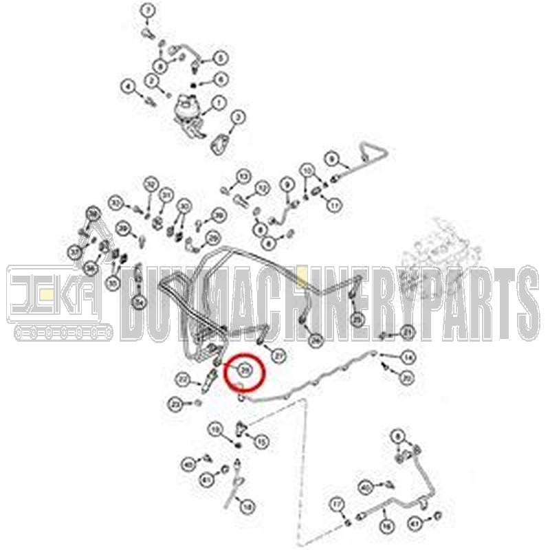 Fuel Supply Tube J904207 for Cummins Engine 4TA-390 4T-390 CASE Excavator 9020 9010B 9020B