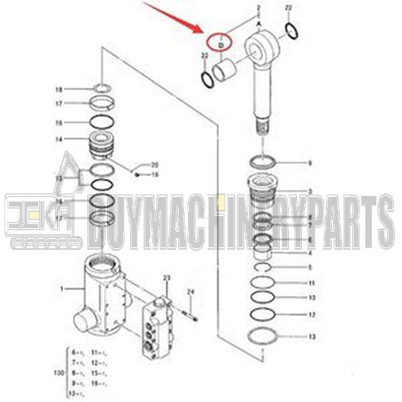 Cylinder Components Bushing 4374602 for John Deere 75G 85G 75C 80C 75D 85D 80 Excavator