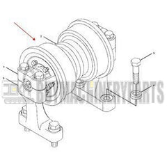 Rodillo de oruga 309-7679 para tractor Caterpillar CAT D10N D10R D10T D10T2